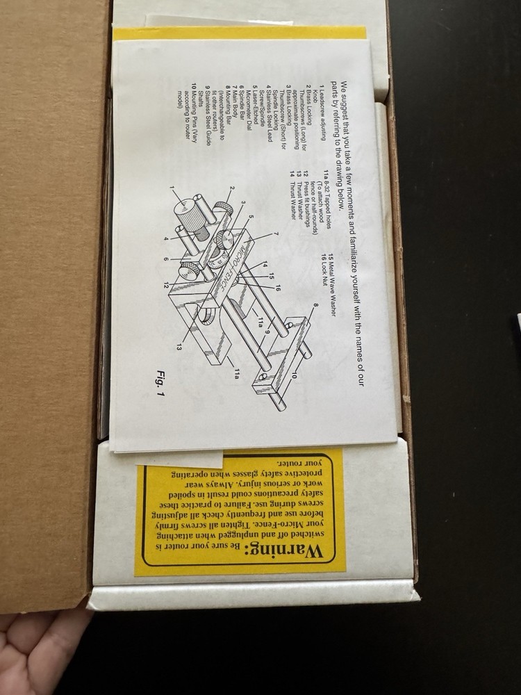 MICRO FENCE EDGE-GUIDE SYSTEM. NEW OPEN BOX