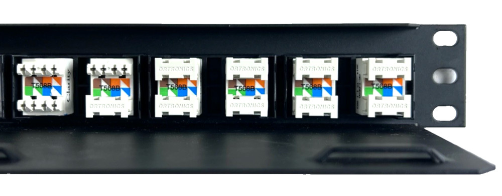 TracJack Patch Panel 16 Modules Ortronics 401045289 w/ 6x Cat5e Jacks TJ5E00