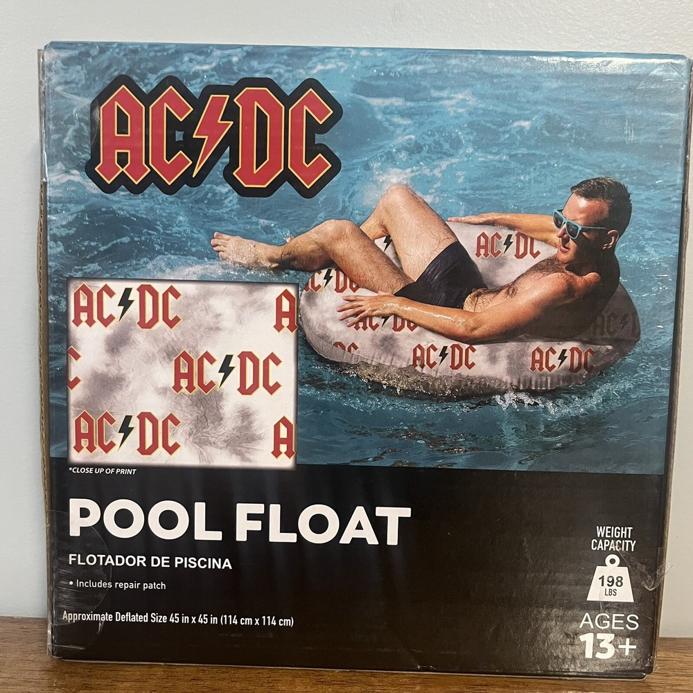 AC/DC Pool Float Ring NEW Rock N Roll Inner Tube Float ACDC Summer