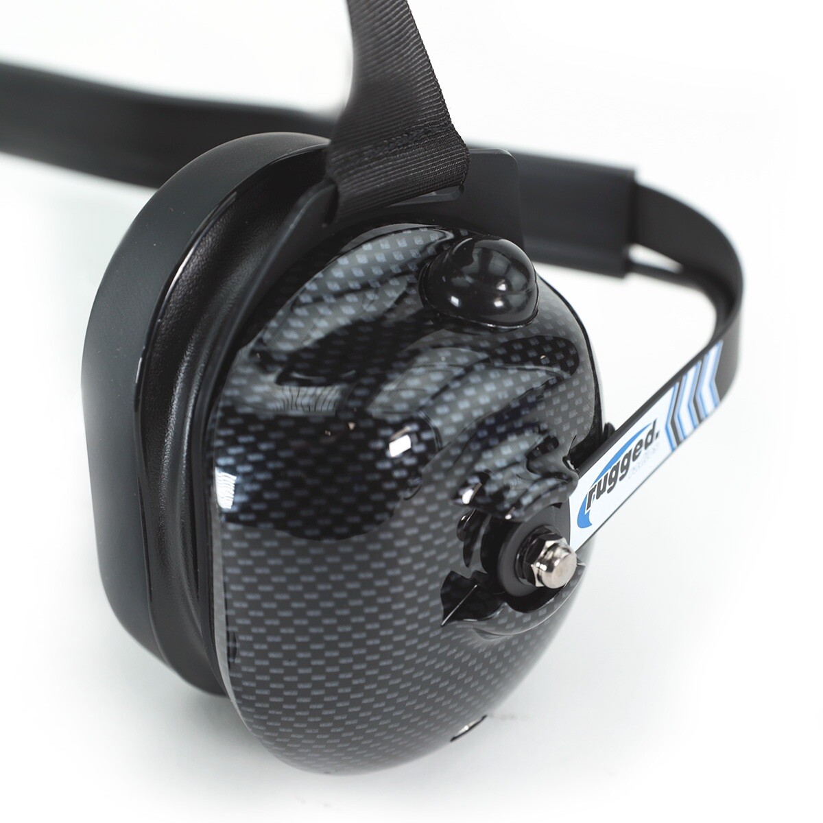 Rugged Radios H41-CF Behind the Head Carbon Fiber NASCAR Racing Two Way Headset