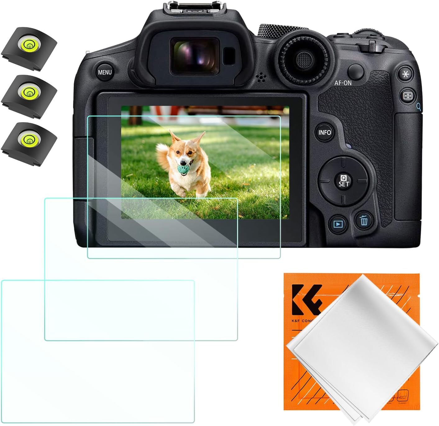 K&F Concept 3x Camera Screen Protector & Hot Shoe for Canon EOS R6 II/R6/R7