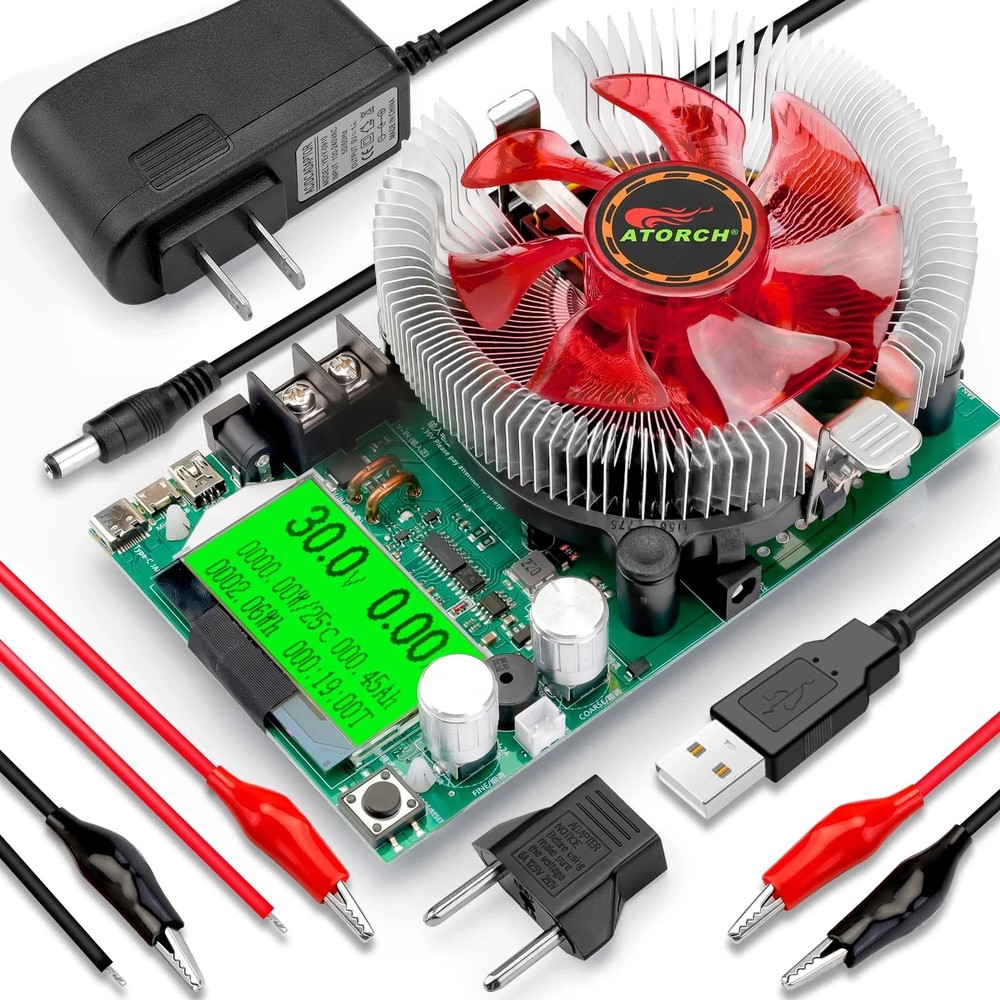 MakerHawk Electronic Load Tester - USB 150W 200V 20A Black