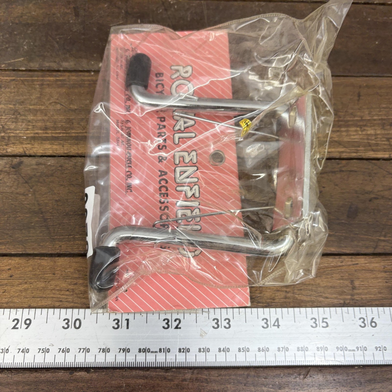 Vintage BMX Kick Scooter Kickstand NOS Double Leg Bicycle Center Mount 80s