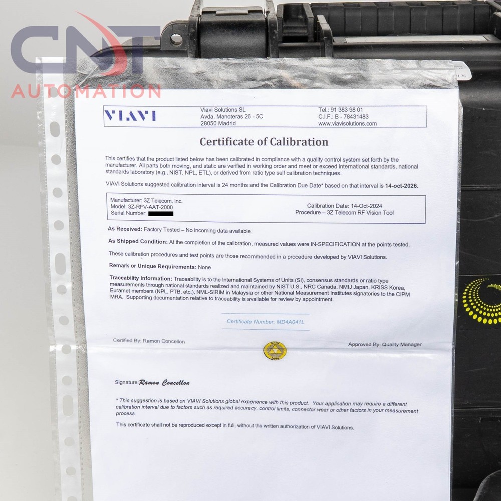 Viavi 3Z RFV-AAT-2000 RF Vision Antenna Alignment Tool With Calibration