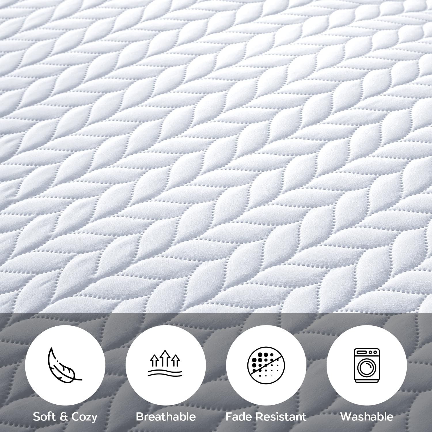 Luxury Cooling Comforter Bedding Set Quilted Coverlet Bedspread Bed Throw King