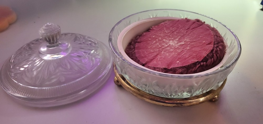 Avon Beauty Dust Crystal Powder Container Timeless