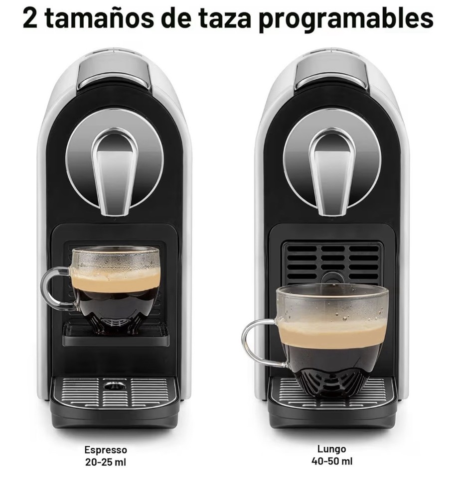 Compact Capsule Coffee Machine, 20 Bar, Nespresso Compatible, Programmable