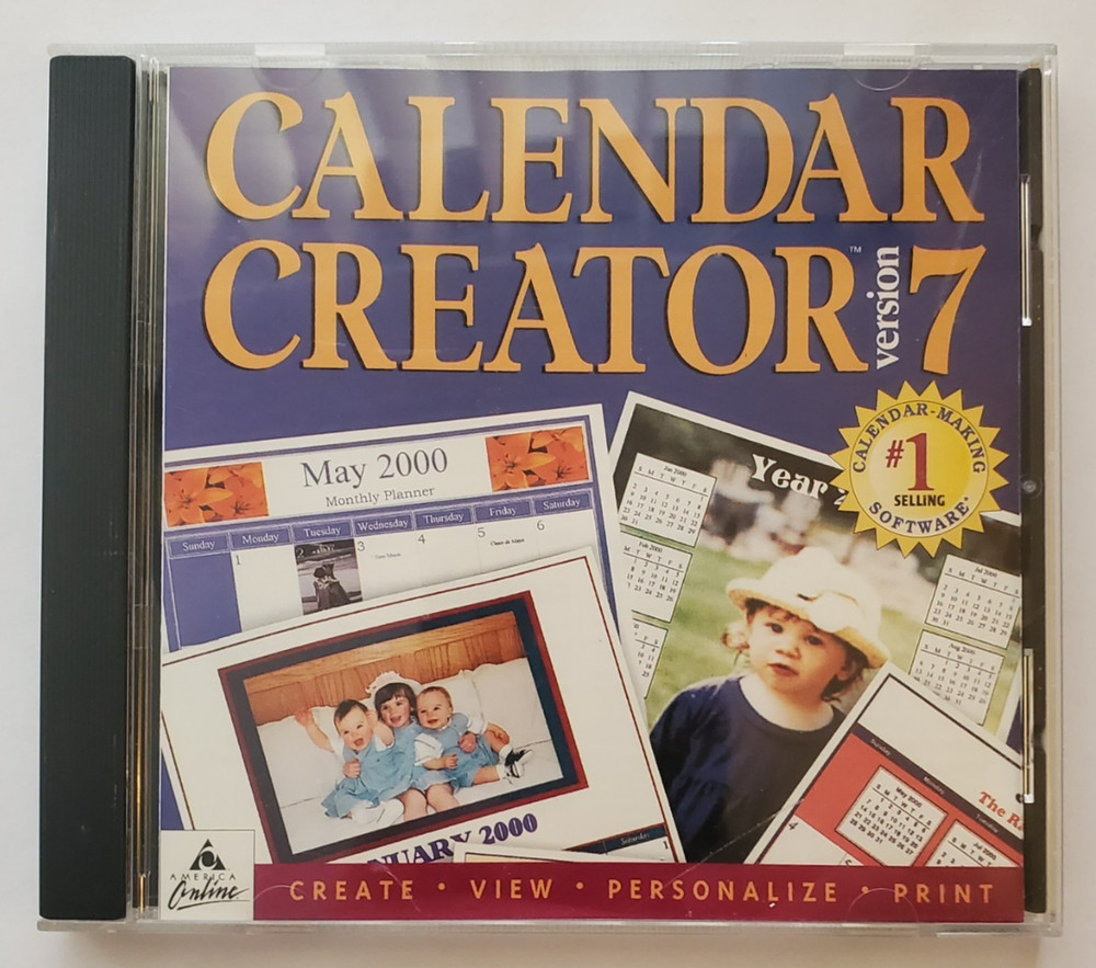 Calendar Creator Version 7, (PC, CD-ROM), Borderbund, See Description