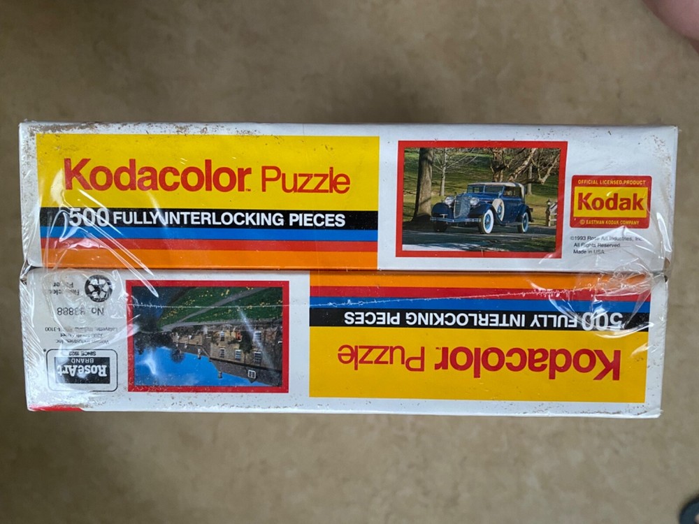 New in Packaging Kodacolor Puzzle 500 Count Two Pack Kodak