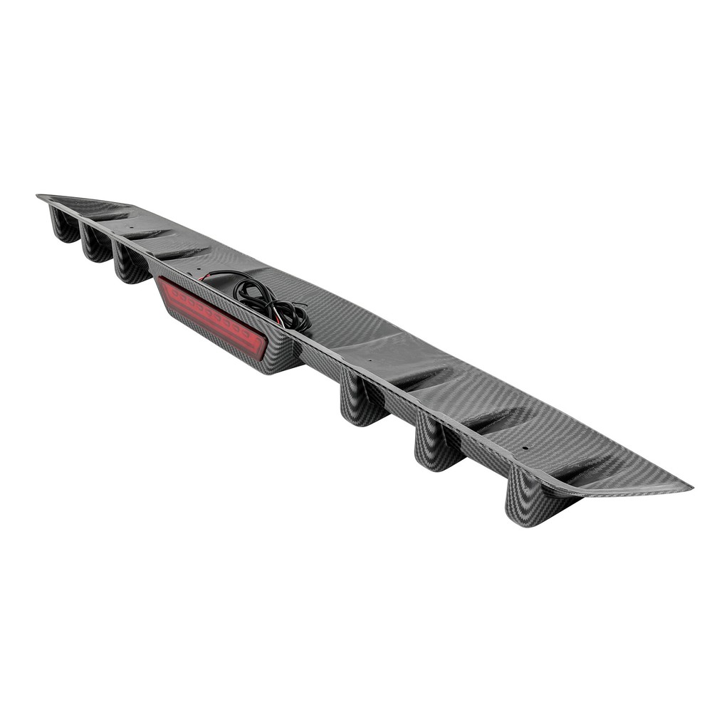 For Dodge Durango 2011-2025 Carbon Rear Bumper Diffuser w/ LED Tail Brake Light