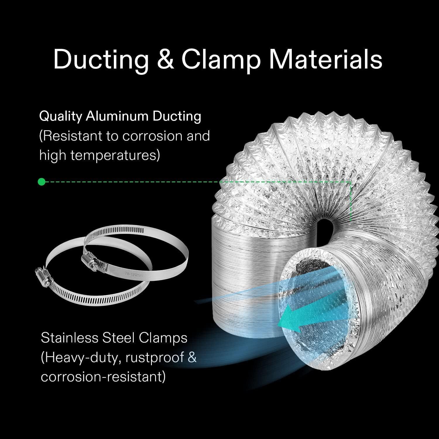 VIVOSUN 4x2ft Complete Grow Tent System 4" Inline Duct Fan VS2000 LED Grow Light