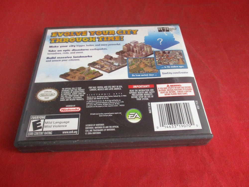 Sim City Creator Nintendo DS Empty Case (no game/manual) SimCity