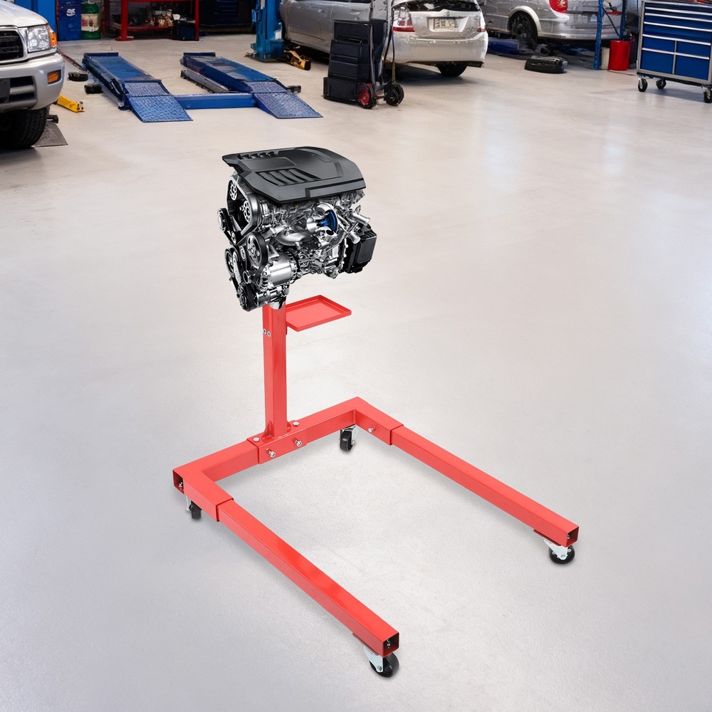 1250Lbs Engine Maintenance Stand Adjustable Motor Hoist Jack 360° Rotating Tool