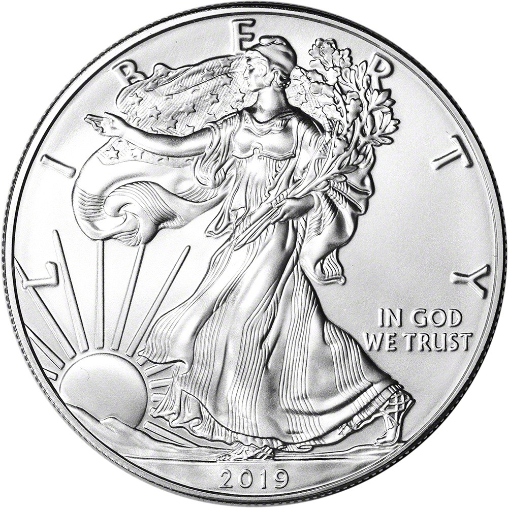 2019 American Silver Eagle Coin 1 oz $1 - BU