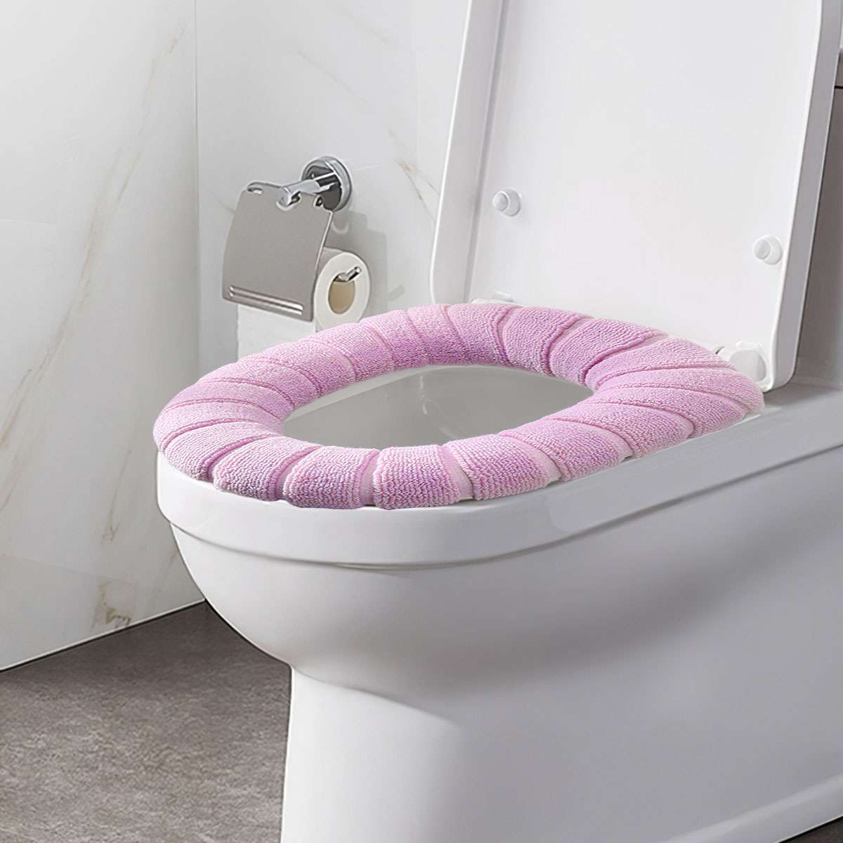 1/2/4x Bathroom Toilet Seat Closestool Cushion Washable Soft Cover Mats Warmer