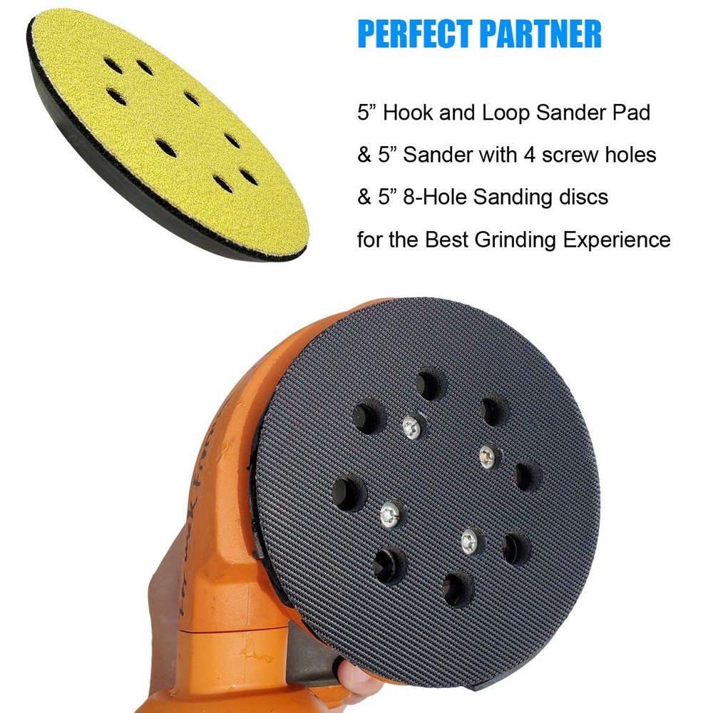5-Inch Replacement Sanding Pad for Random Orbit Sanders - Extra Hard Backing