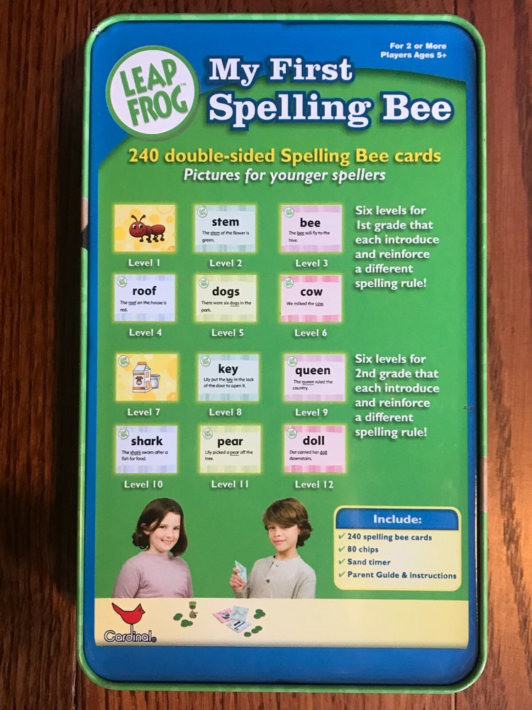 Leap Frog My First Spelling Bee Flash Card Game Educational, Word Recognition