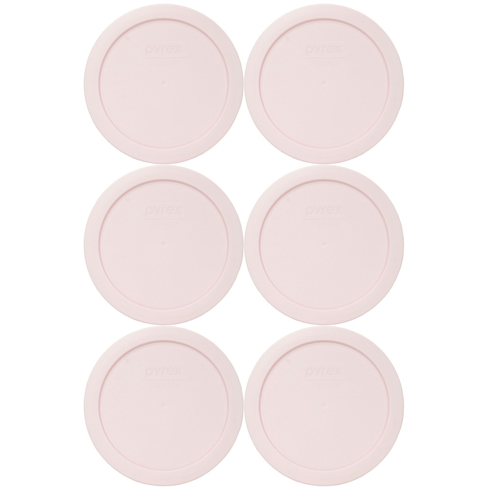 Pyrex 7201-PC Loring Pink Plastic Storage Replacement Lid Cover (6-Pack)