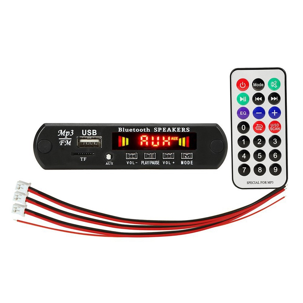 Wireless Bluetooth 5.0 12V 2*25W MP3 WMA Decoder Board Car Audio USB TF FM