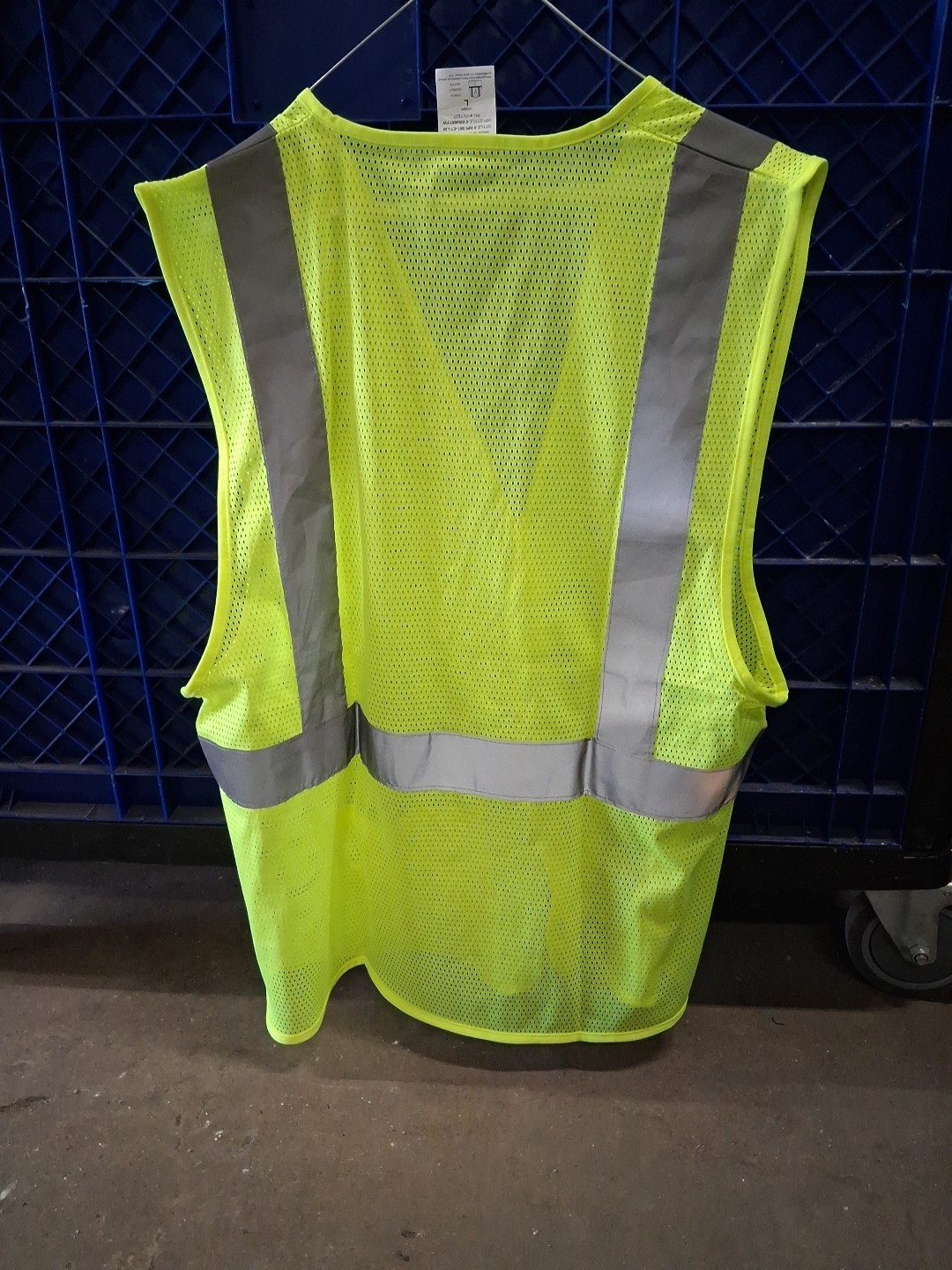 NEW (6) Sz. XL Lime Green Reflective Break Away Vest KR4001YM