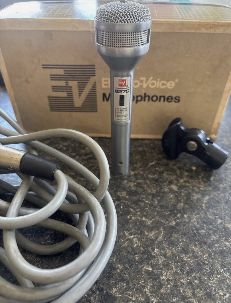 Electro-Voice 627C Dynamic Cardioid Microphone, Vintage 1970s, UNTESTED