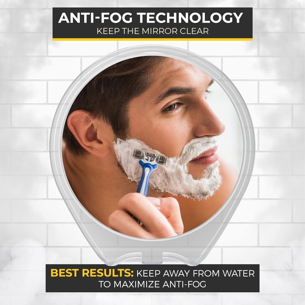 Fogless Shower Mirror - White