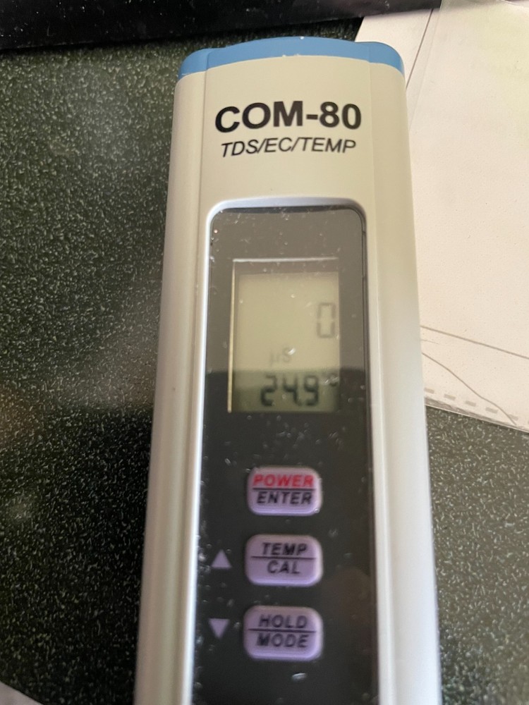 HM Digital COM-80 Hydrotester TDS/EC/Temperature Meter Open Box