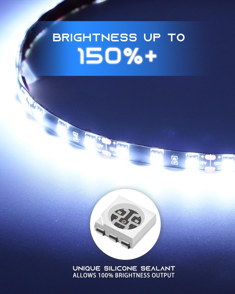 12V Led Light Strip 18" Connectable 18Inch/45CM, White
