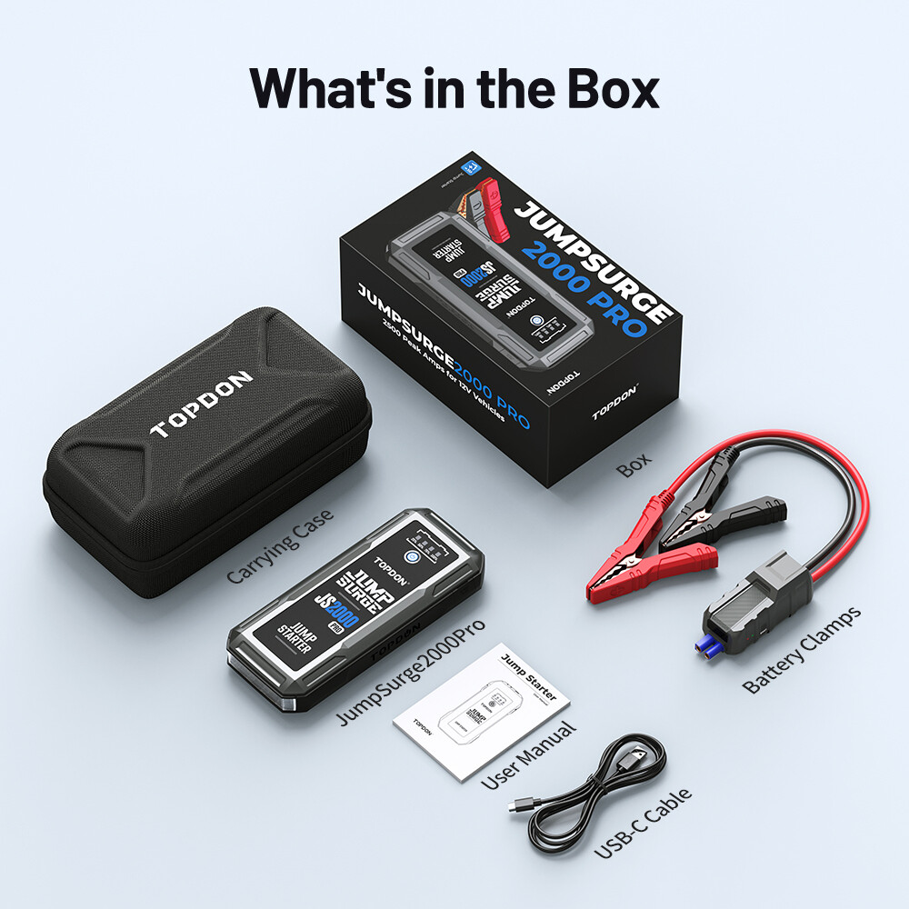 🔥TOPDON JS2000PRO New Generation TOPDON Multi-Functional Emergency Jump Starter
