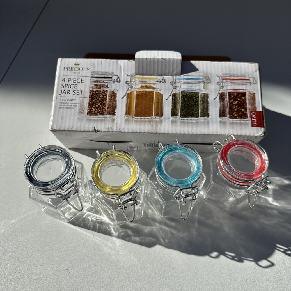 Precious Home 4 Piece spice jars New