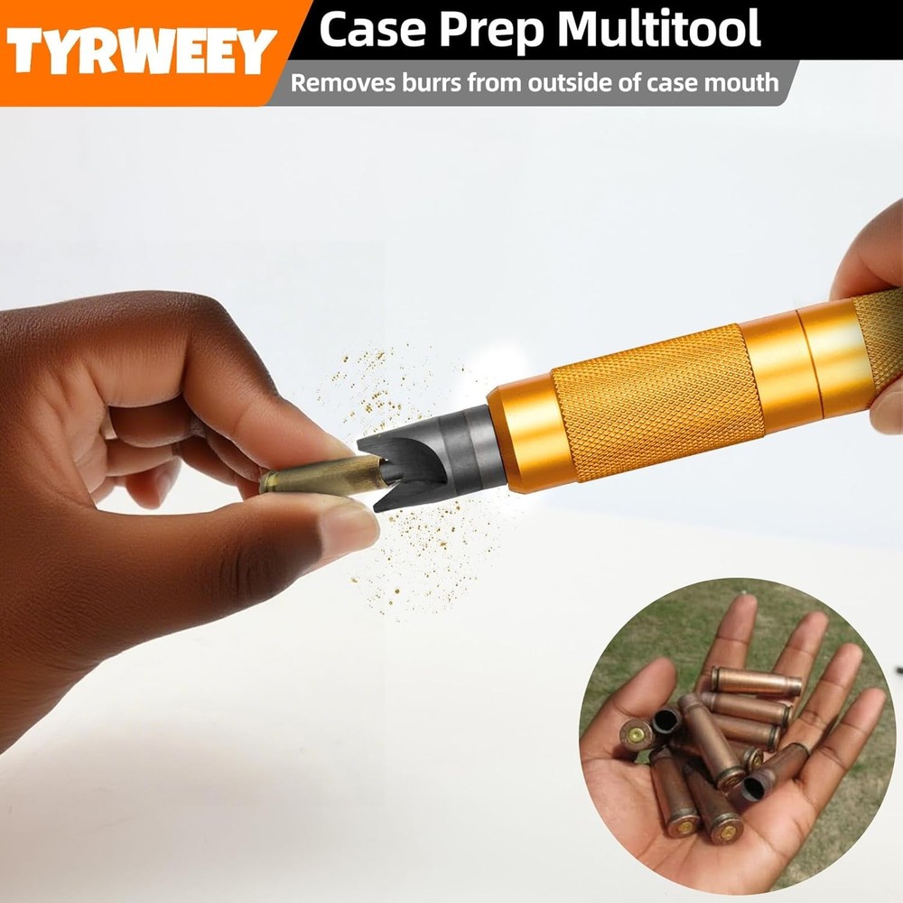 Case Prep Multitool, Case Chamfer Deburring Tools for Reloading, Primer Pocket R
