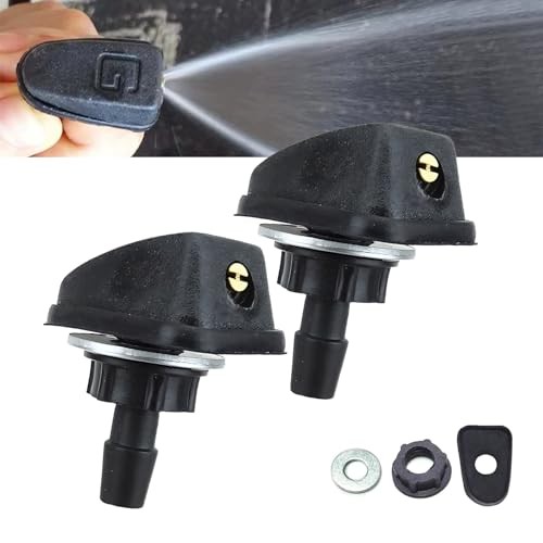 2 PCS Windshield Washer Nozzles, Adjustable Front Windshield Sprayer Nozzles,