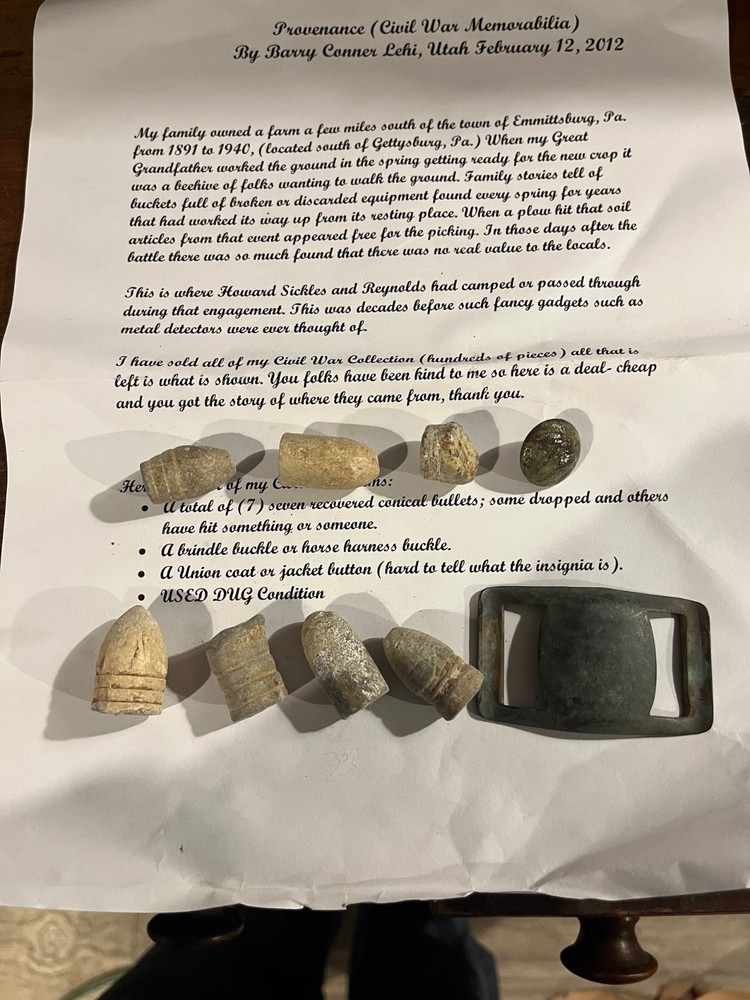 Civil War Artifacts with Provenance