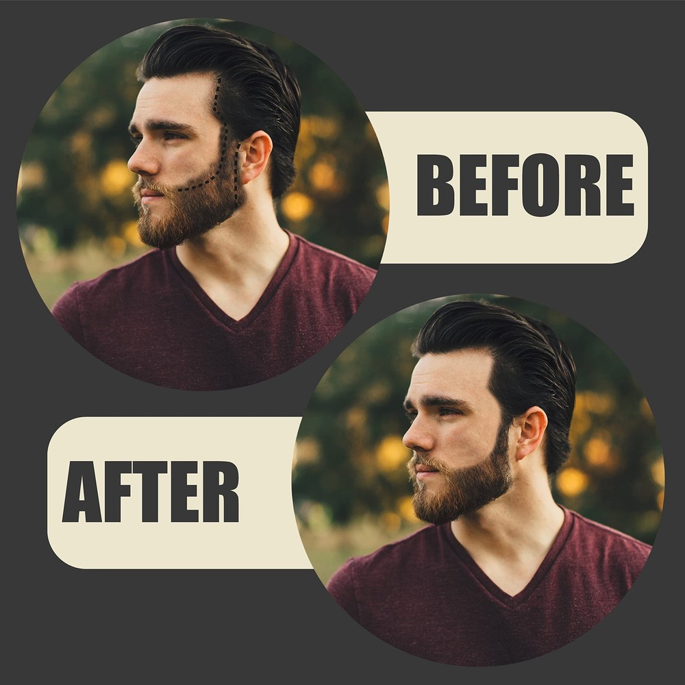 Alfaly Beard Shaper Kit - Premium Lineup and Guide Tool for Precise Small