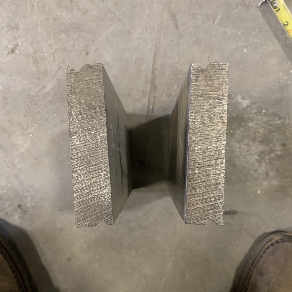 (2) 9.5” Double Sided Bottom V Dies Used Press Brake Tooling