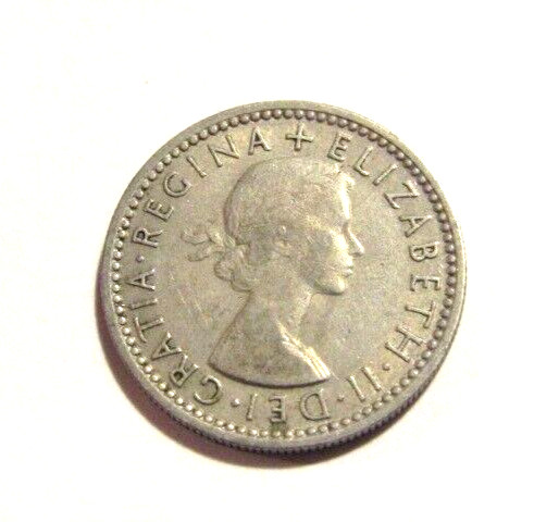 Great Britain 1954 6 Pence Coin