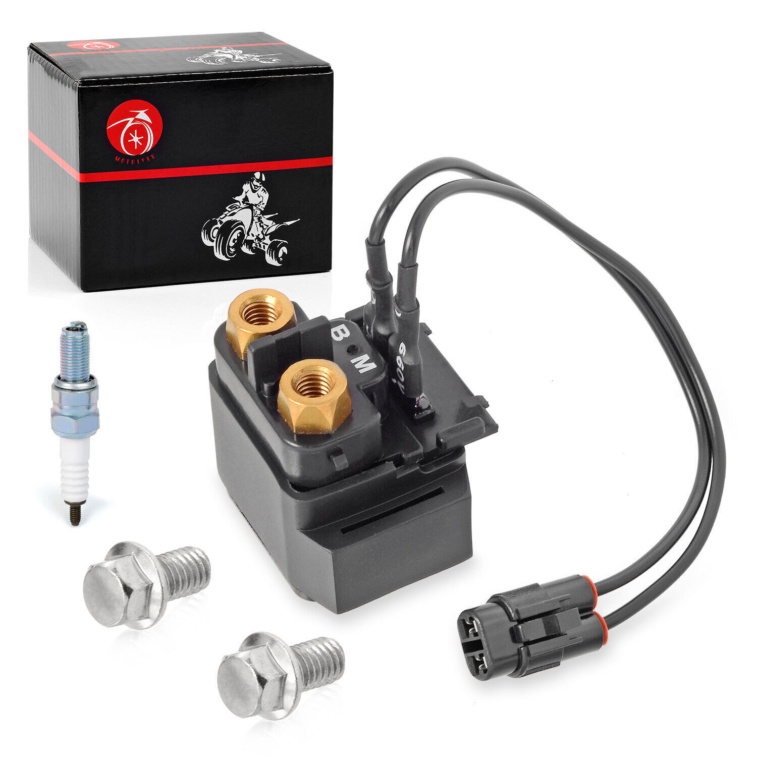 Starter Relay Solenoid w/Spark Plug for Yamaha Grizzly 600 YFM600 1999 2000 2001