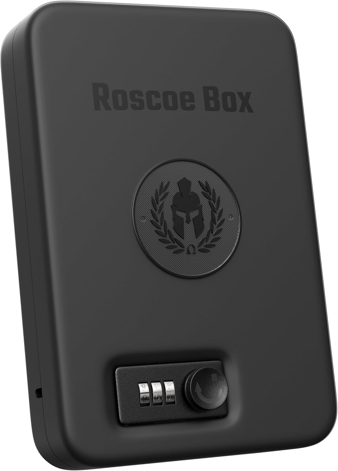 Roscoe Box Small Gun Safe,  Spartan Helmet, Combo Lock, TSA Approved