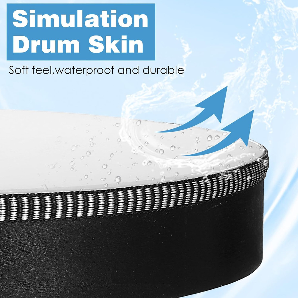 4 Pack Hand Drum Set 6-12" Wood Frame Percussion Instruments Sticks Beginners