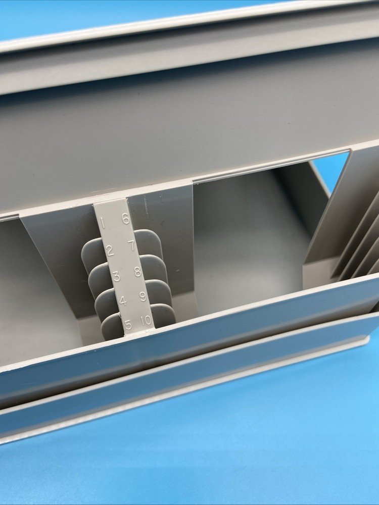 Vintage Grey Micro Disk Library Case / 10 - 3.5" Floppy Disk Stora