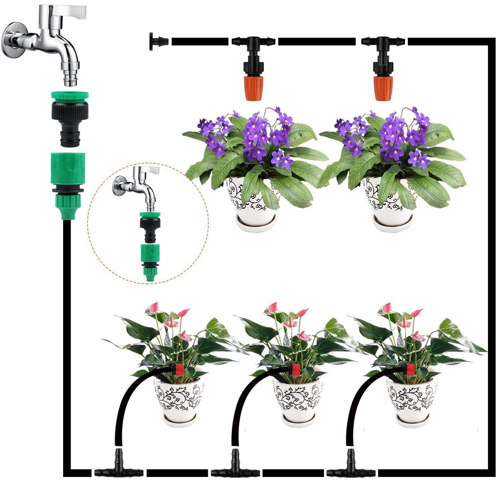98.5FT Drip Irrigation System Kit, 149PCS Automatic Micro Drip Irrigation Kit fo