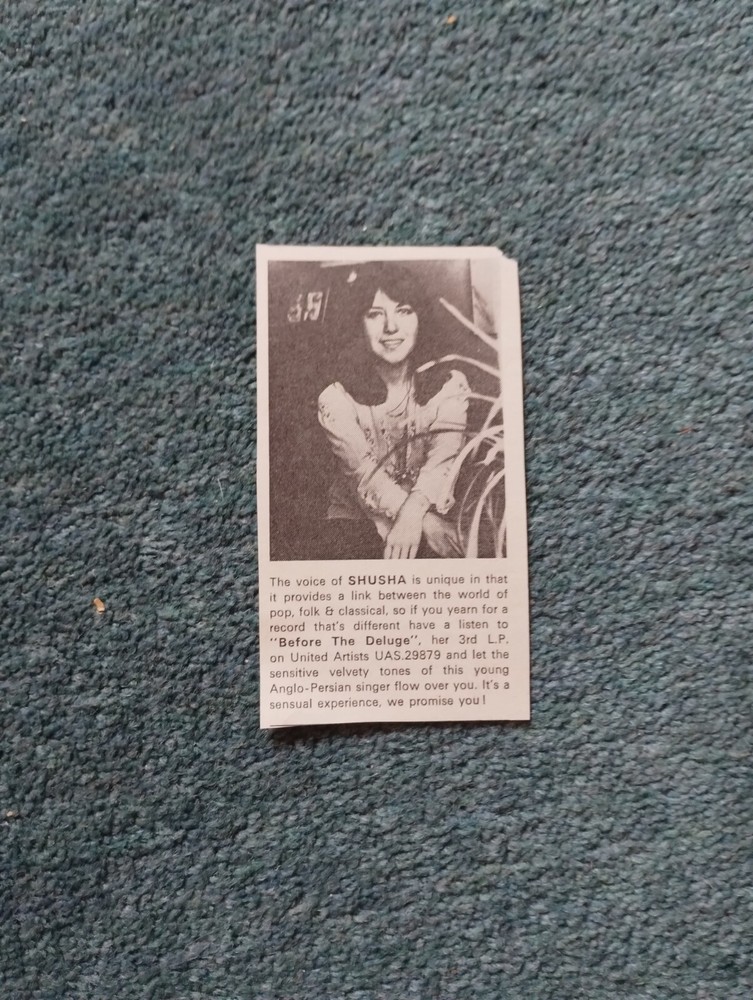 Sk34 Ephemera 1975 Pop Article Shusha