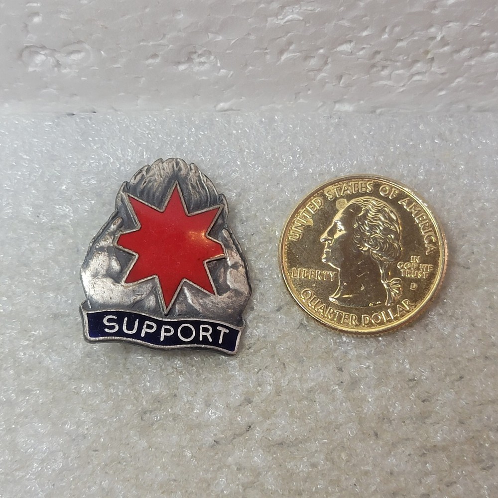Authentic US Army 172ND Support Battalion DI DUI Unit Crest Insignia Pin