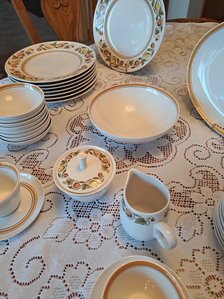 Franciscan Dinnerware Pickwick Pattern 42 Piece Grouping Ceramic Porcelain