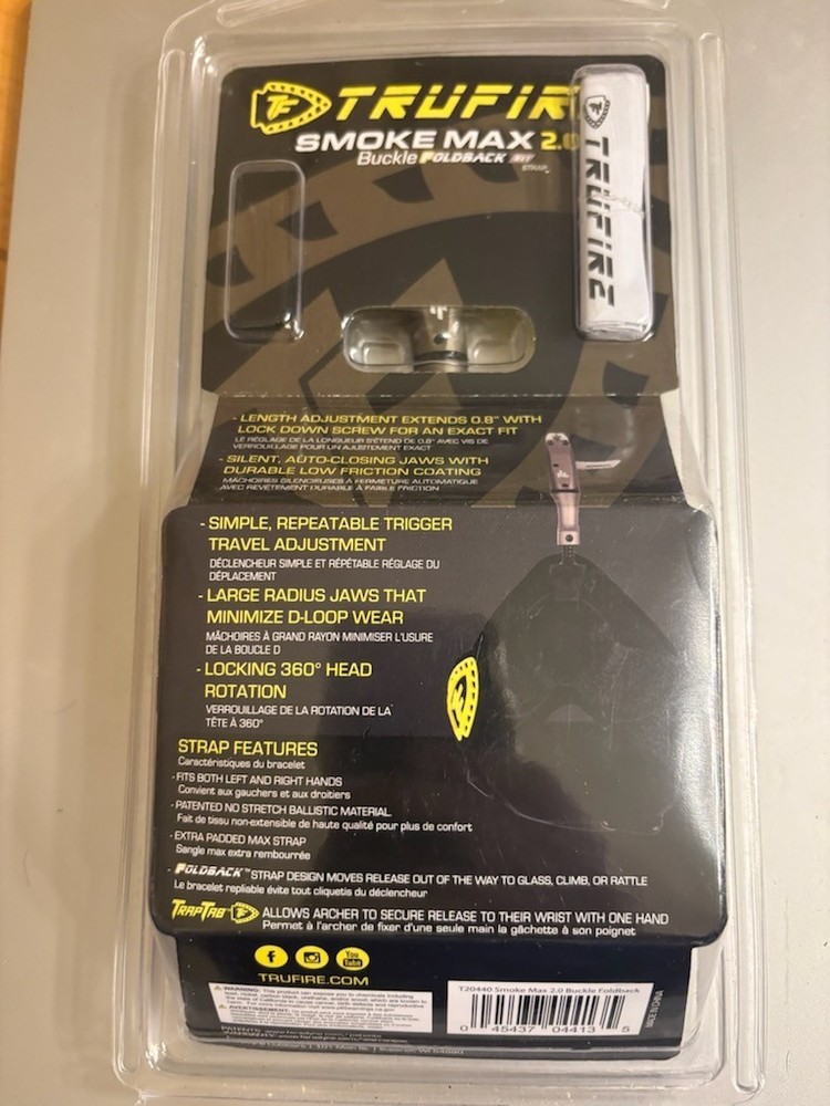 TruFire Smoke Max 2.0 Buckle Foldback Release