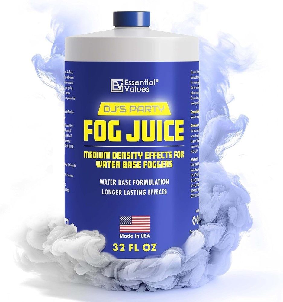 Odorless Fog Machine Fluid - 32oz Medium Density, Perfect for Enhancing Events