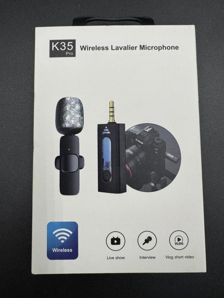 K35 | Wireless Lavalier Microphone  for streaming, live shows.