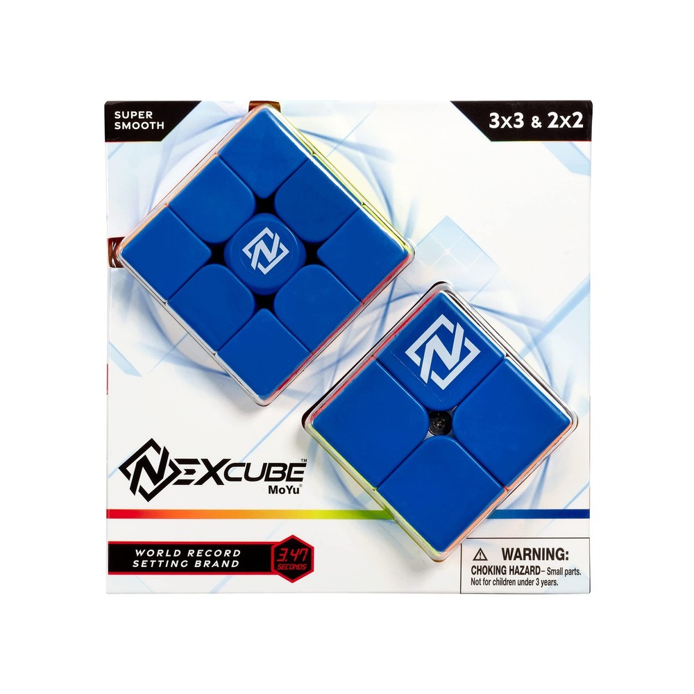 NEXcube 3x3 + 2x2 Classic - Stickerless Speed Cube - Super Smooth Technology Unl
