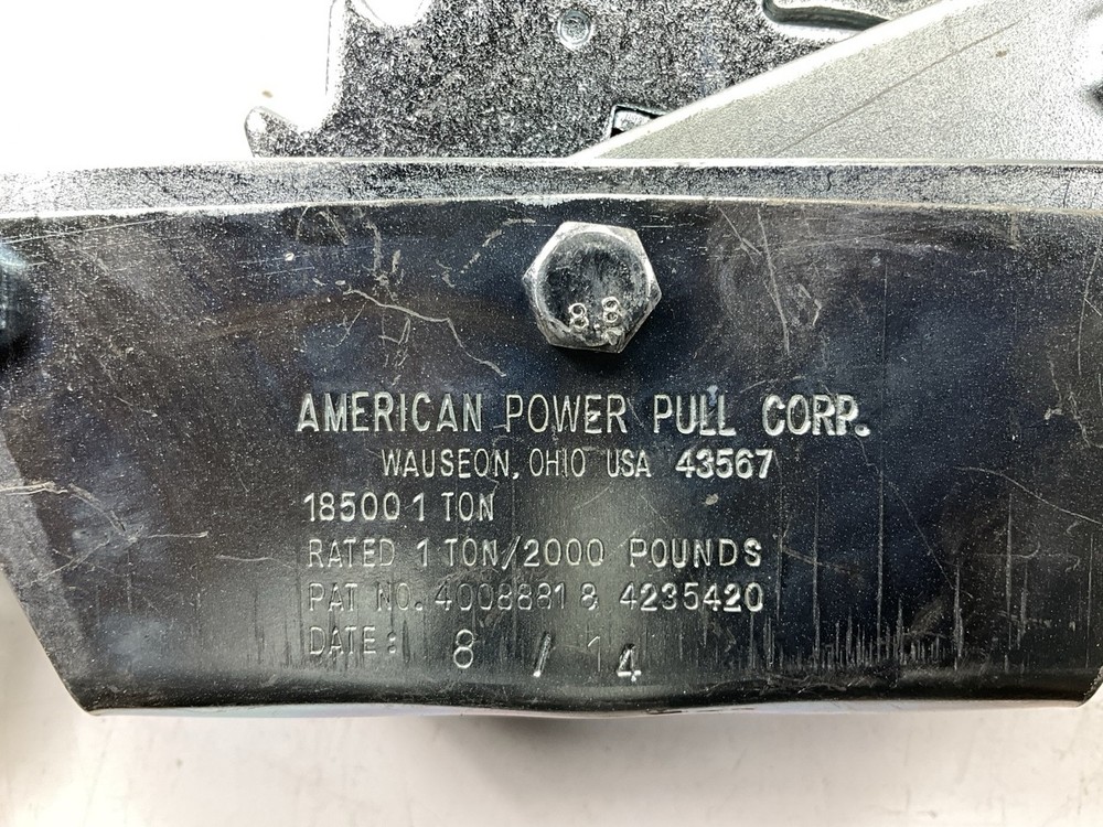 AMERICAN POWER PULL CORP 18500 Cable Puller, 1-Ton