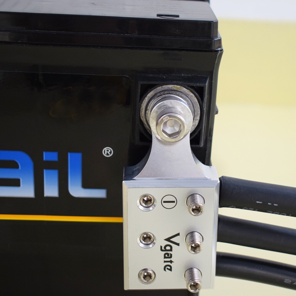 Vgate 6x1/0 AWG Gauge Post Battery Terminals for Lithium or AGM,M6 or 1/4”-20